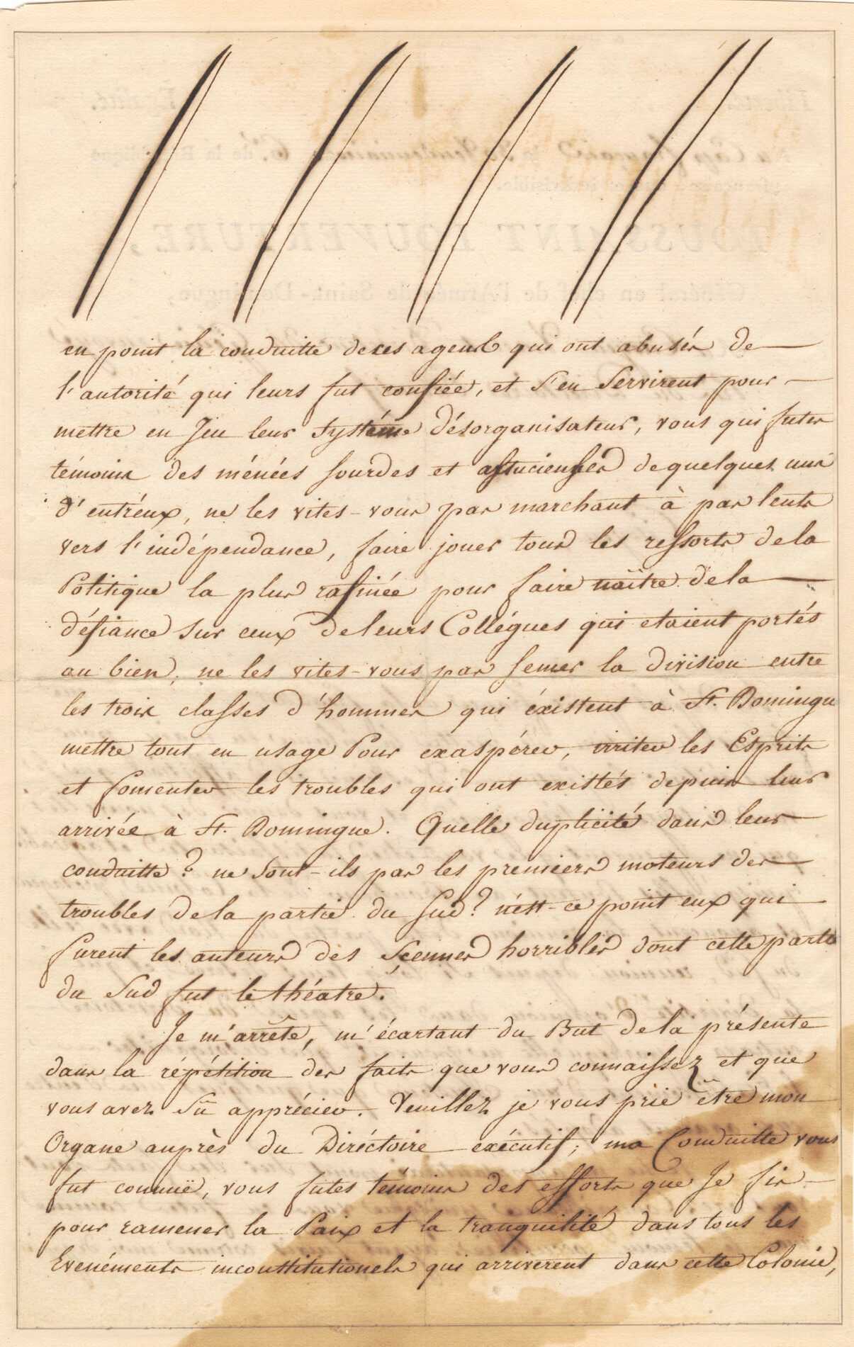 Letter from Louverture image