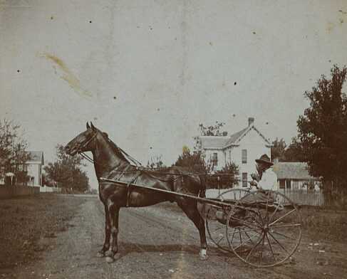 Photograph of African American man and horse