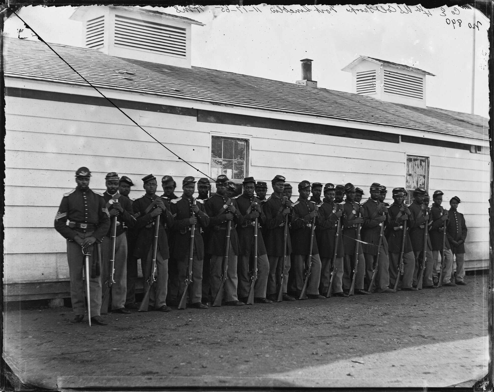 Photograph of African American Troops at Ft. Lincoln, District of Columbia