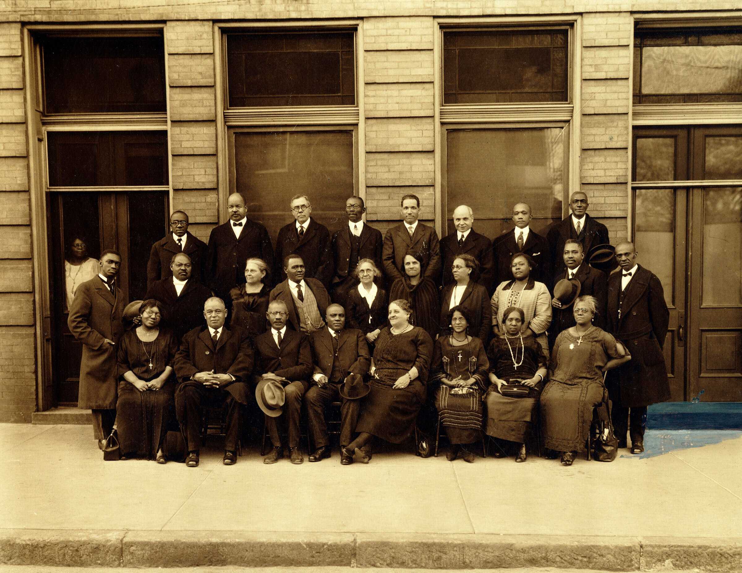 Photograph of Maggie Lena Walker with Board of Trustees of the Independent Order of St. Luke