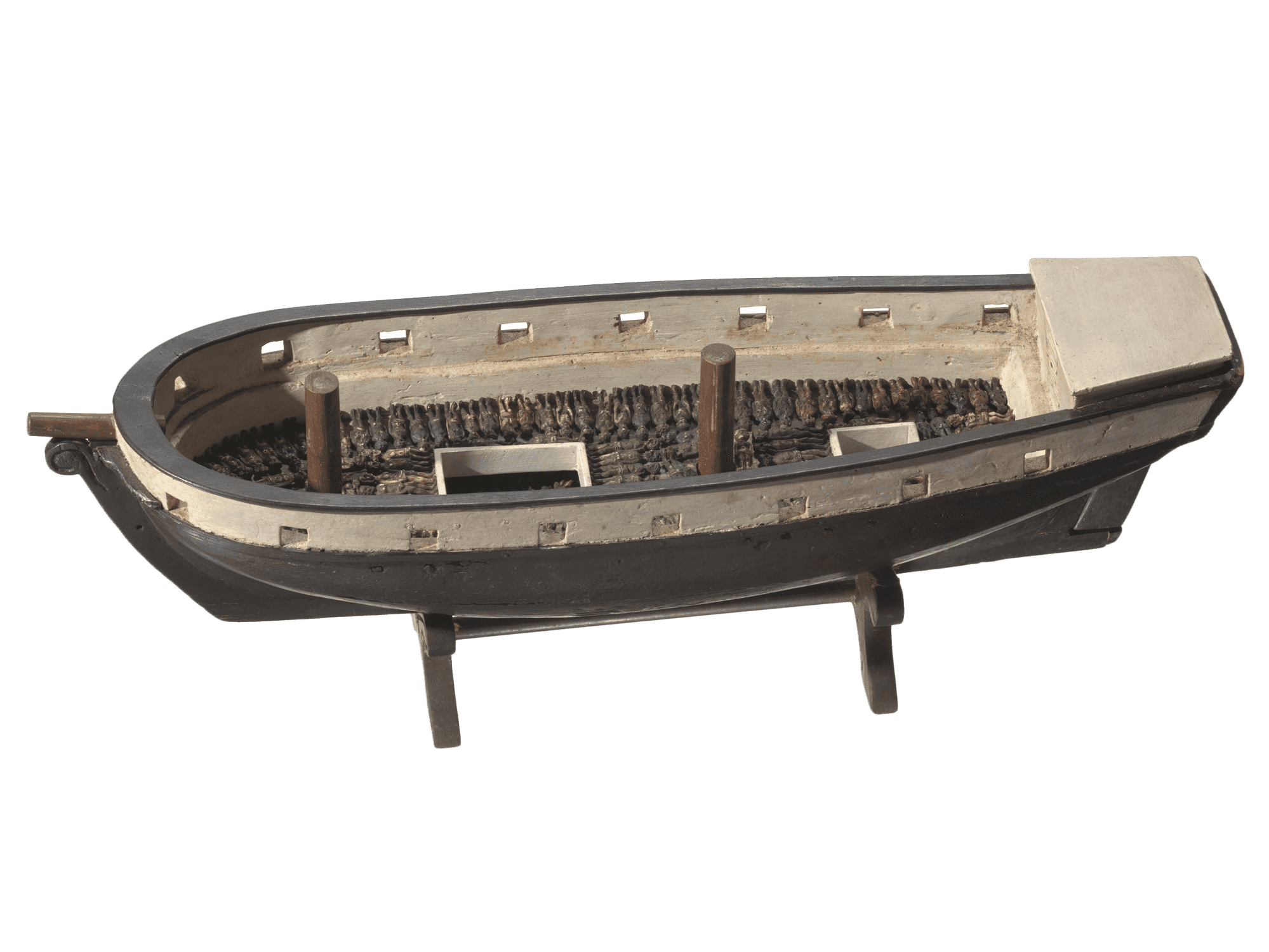 Image of a folk-art model of a slave ship