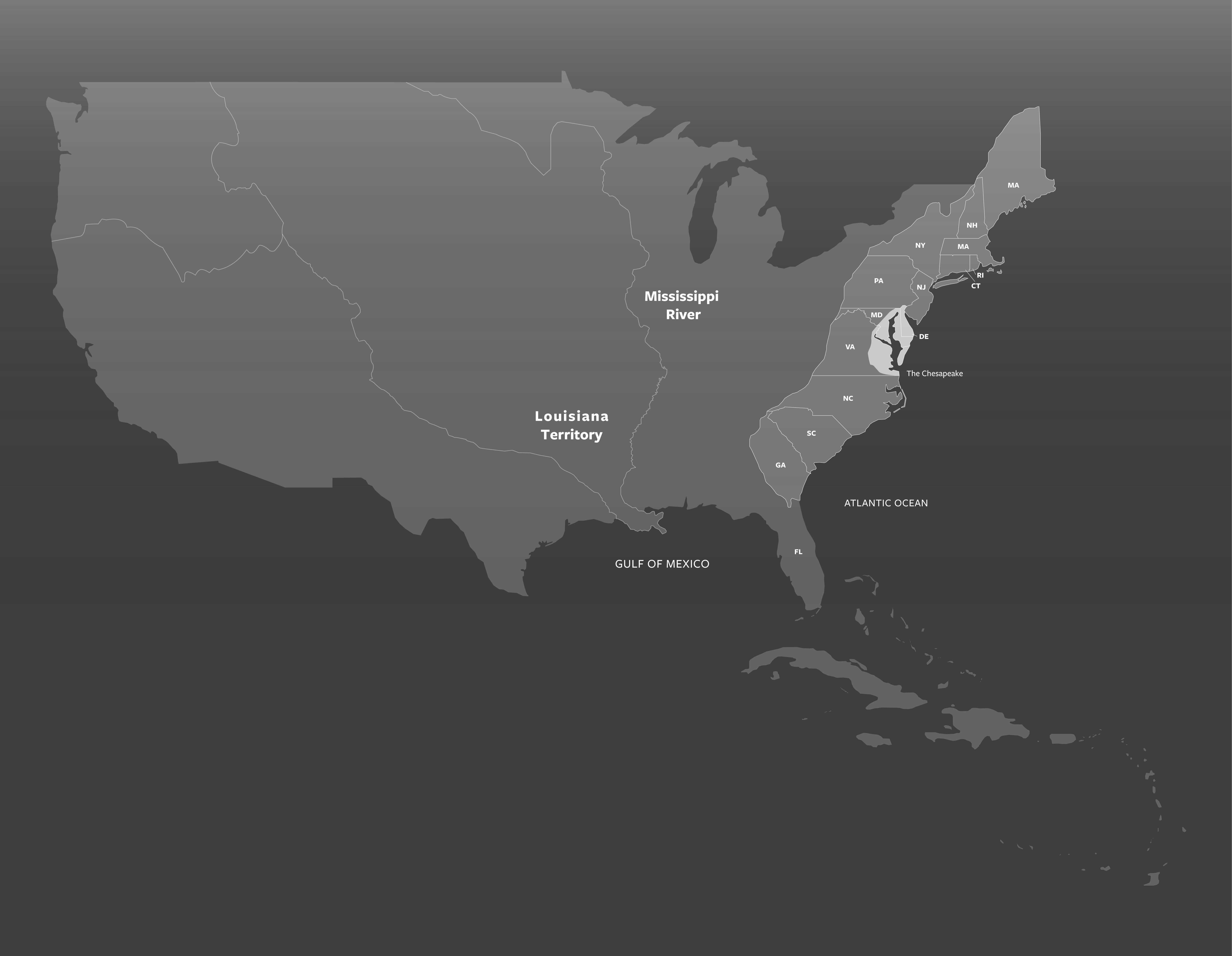 Map showing the Chesapeake Region