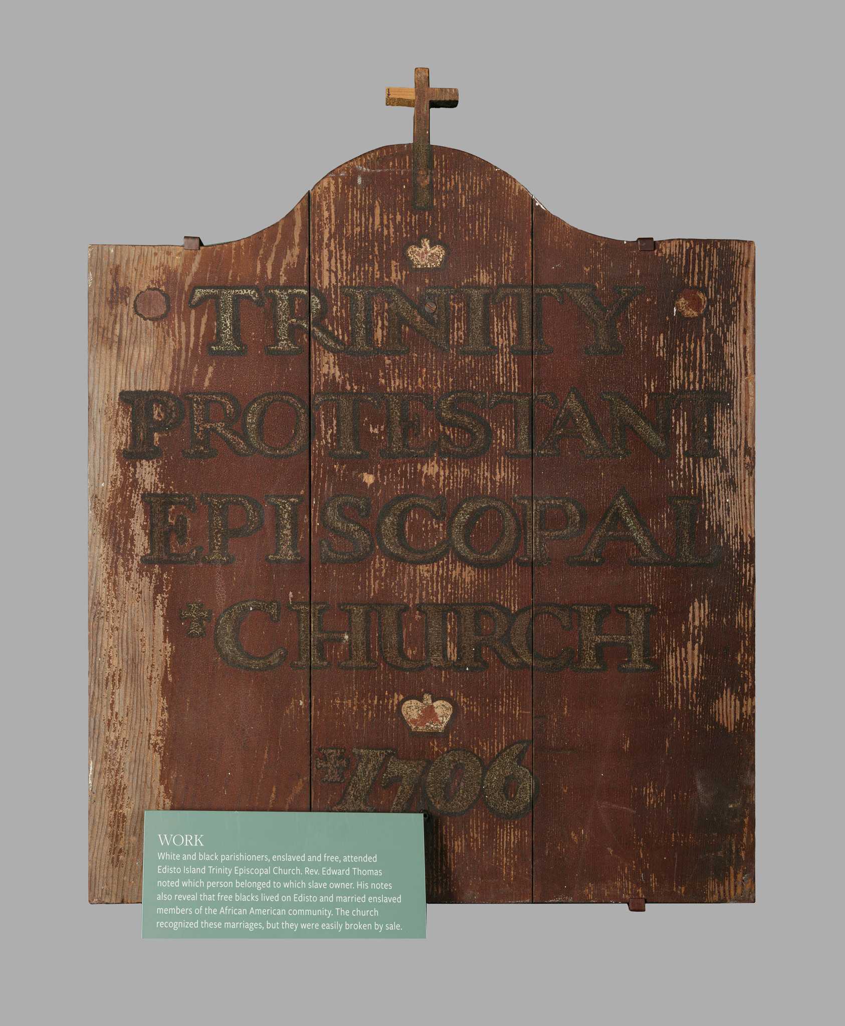 Photograph of Trinity Episcopal Church Sign, Edisto Island, South Carolina
