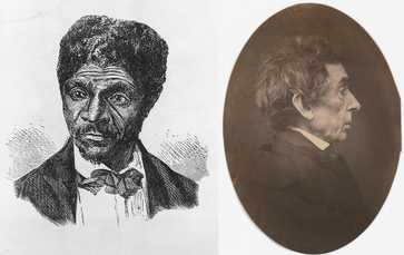 Composite photograph of Dred Scott and Roger Taney