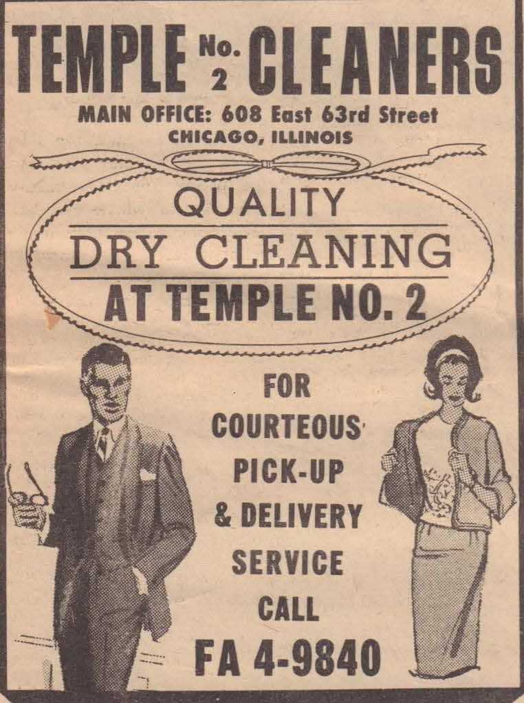 Ad for Temple No. 2 Cleaners