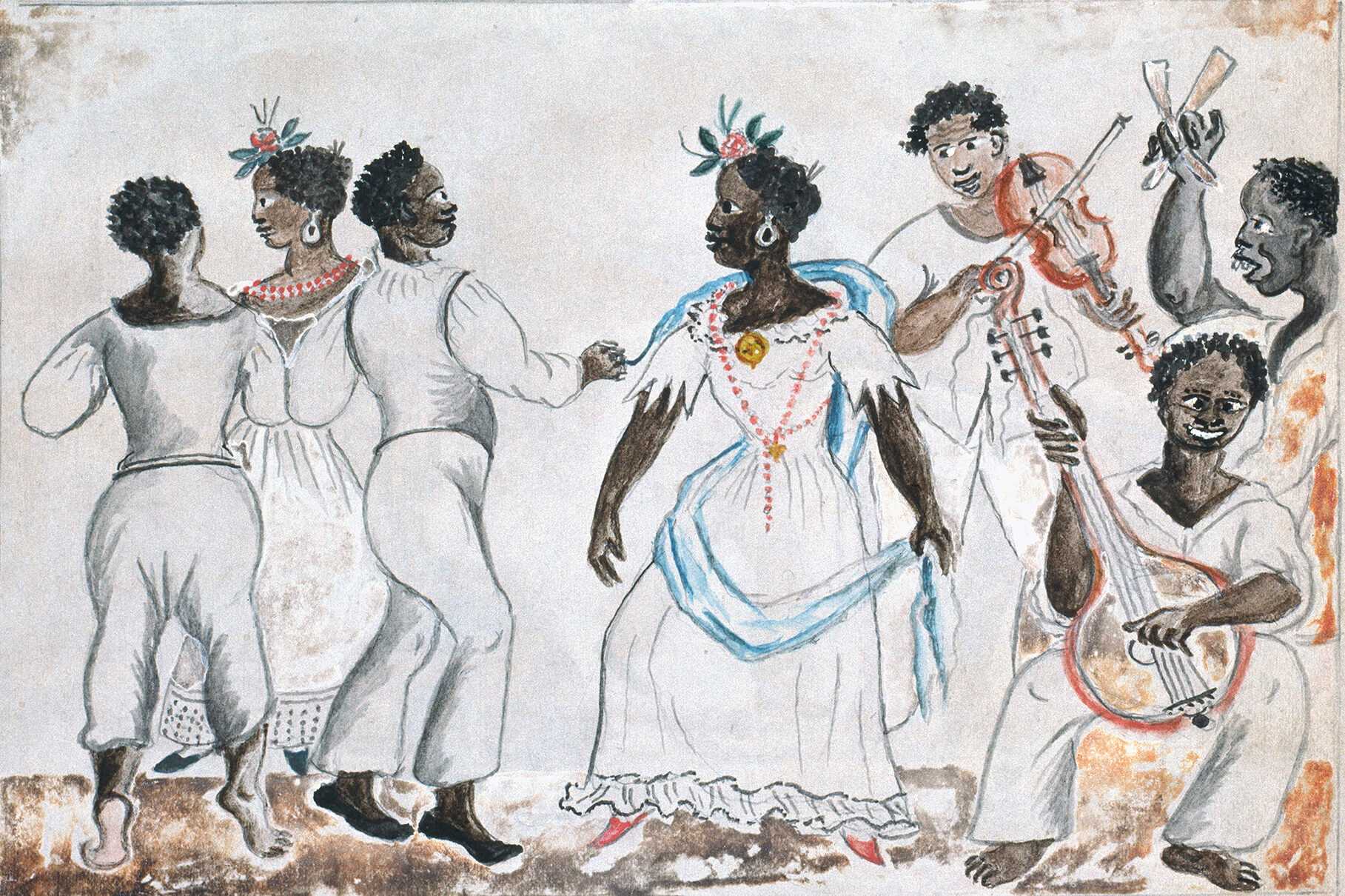 Painting "Lynchburg Negro Dance," by Lewis Miller, about 1853