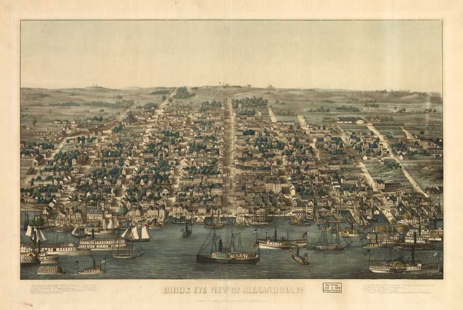 Historical map of Alexandria, VA