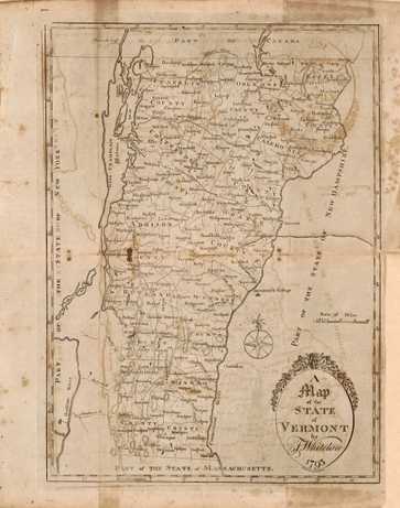 Image of historic map of Vermont