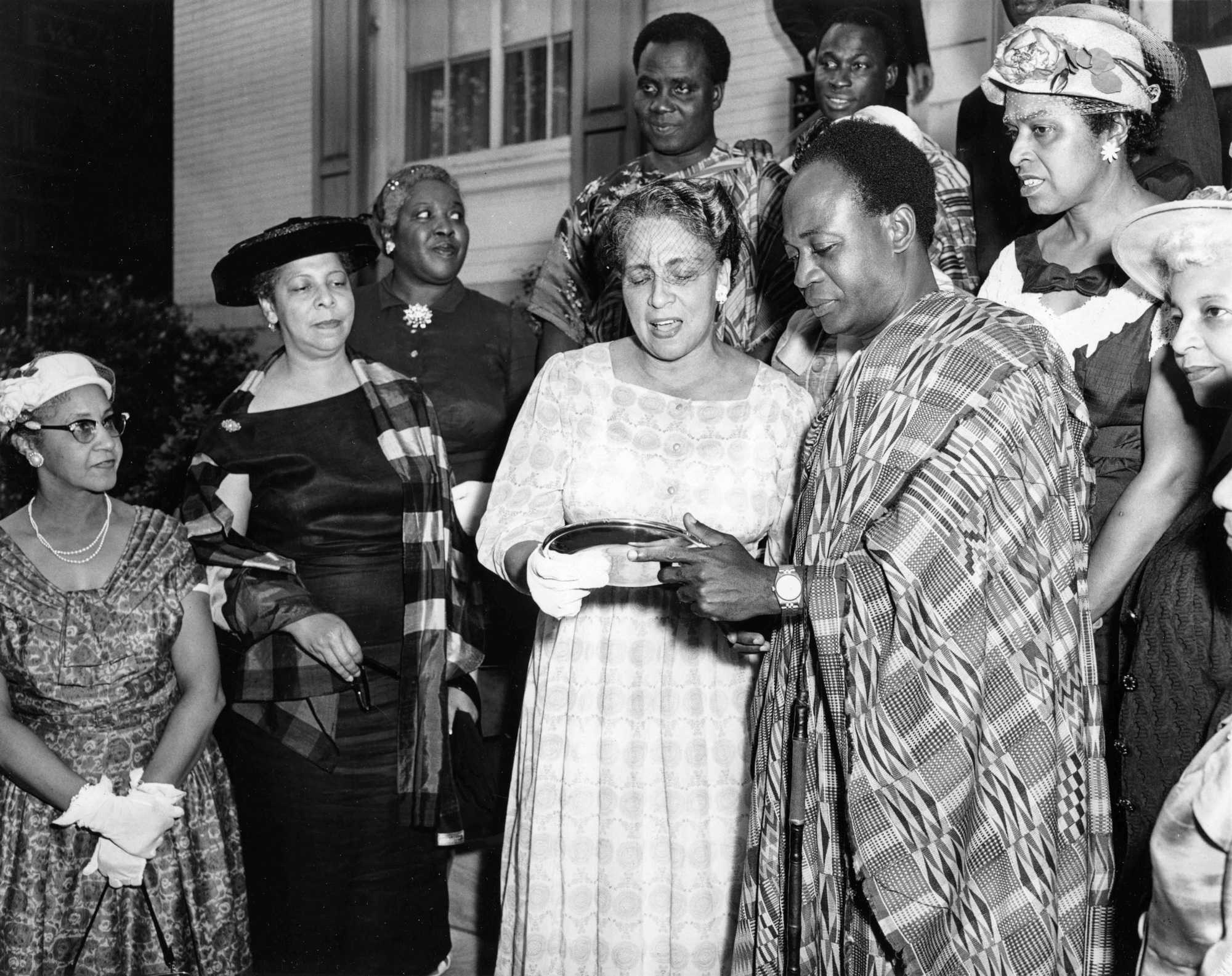 Photograph of Kwame Nkrumah of Ghana with NCNW delegation