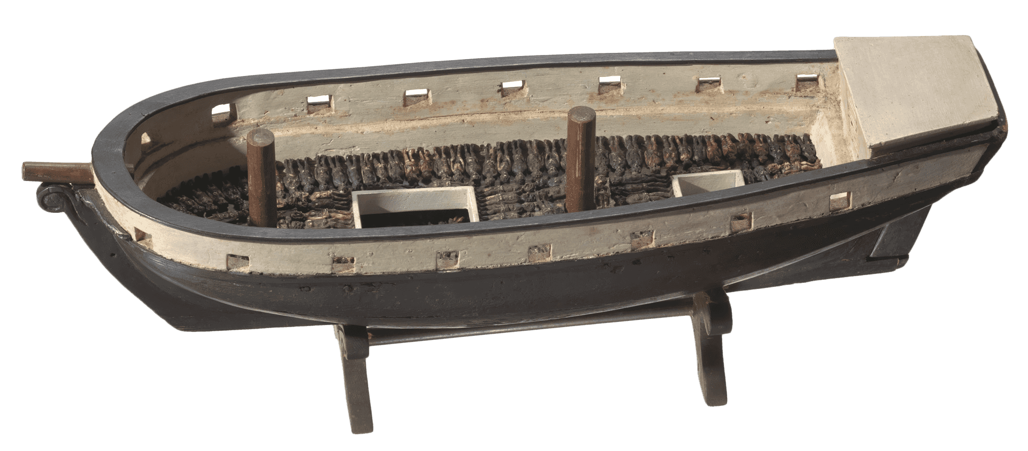 Image of a folk-art model of a slave ship