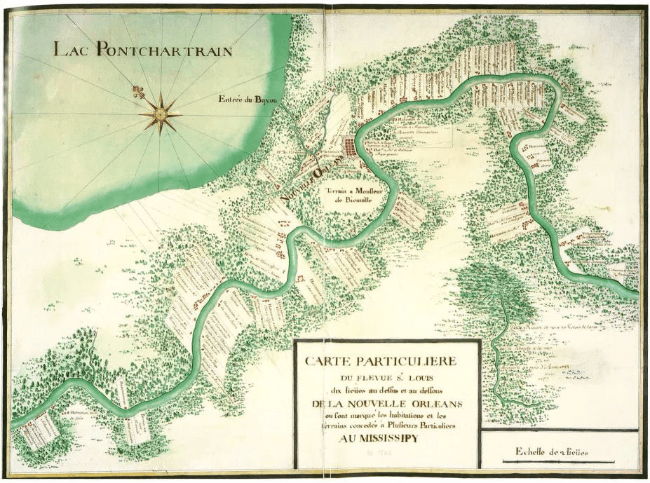 French Map of the Mississippi River