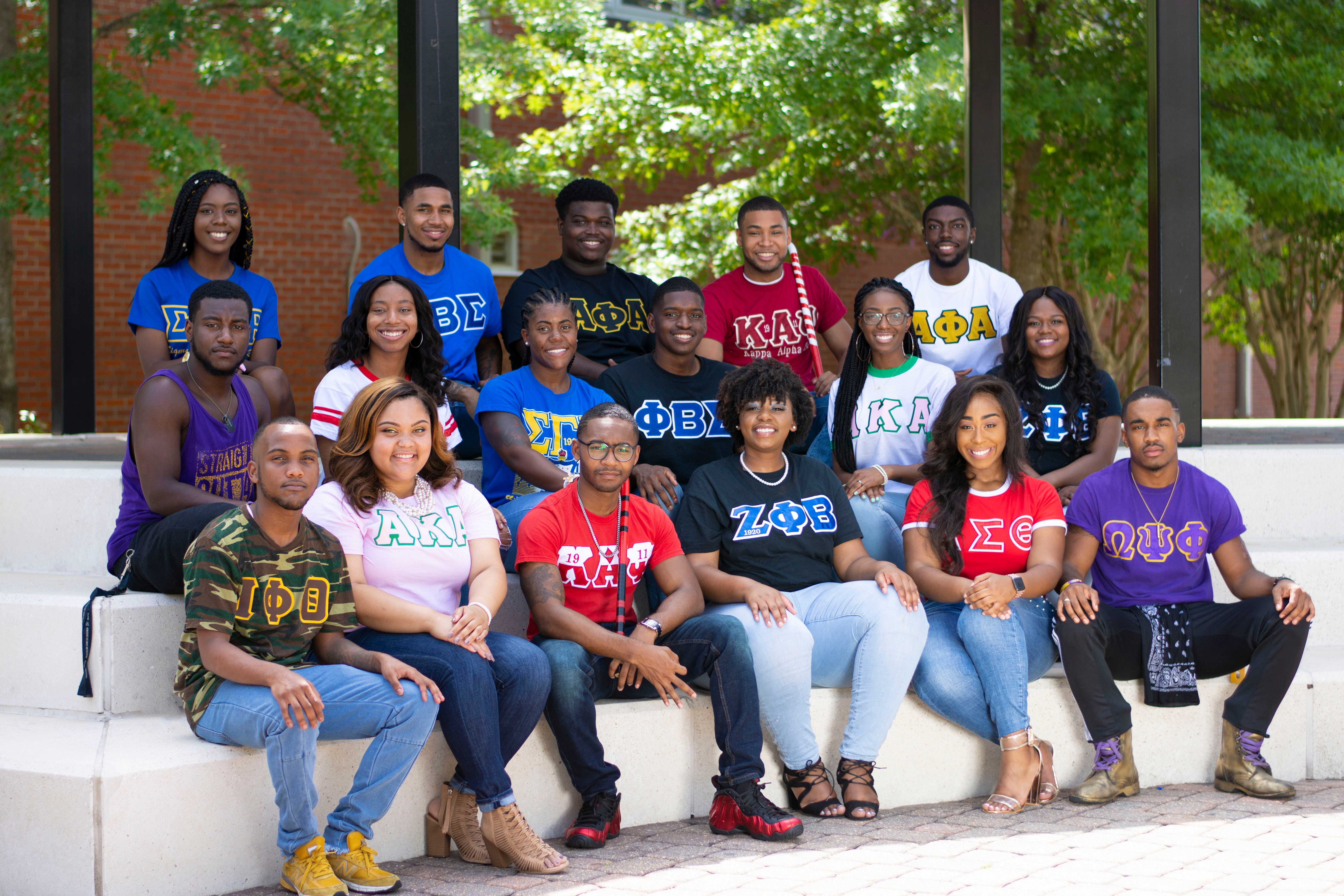 Photograph of Members of the Divine Nine at Jackson State University