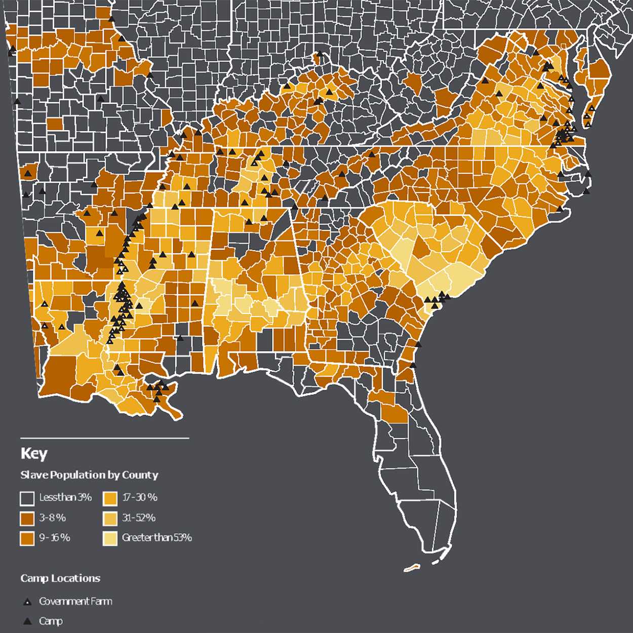 Map of "Contraband" Camps