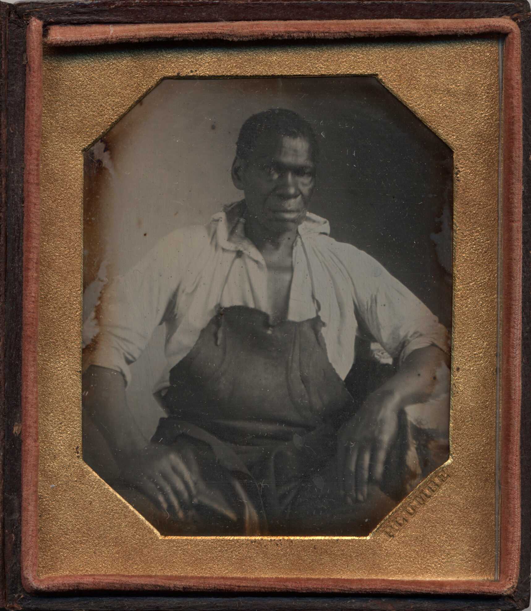 Photograph of Isaac Jefferson in black and gold case