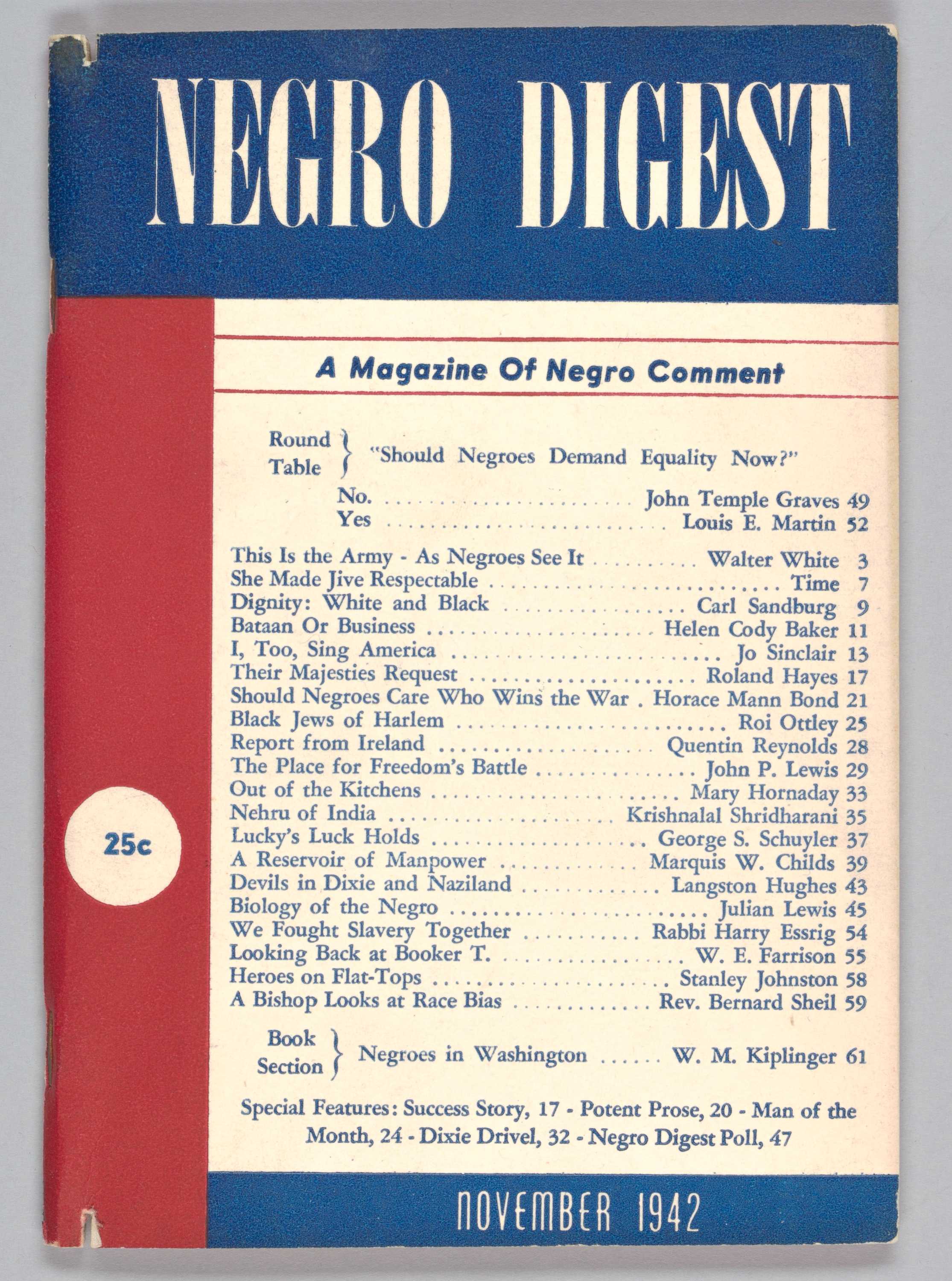 Negro Digest, volume 1, number 1 (first issue).