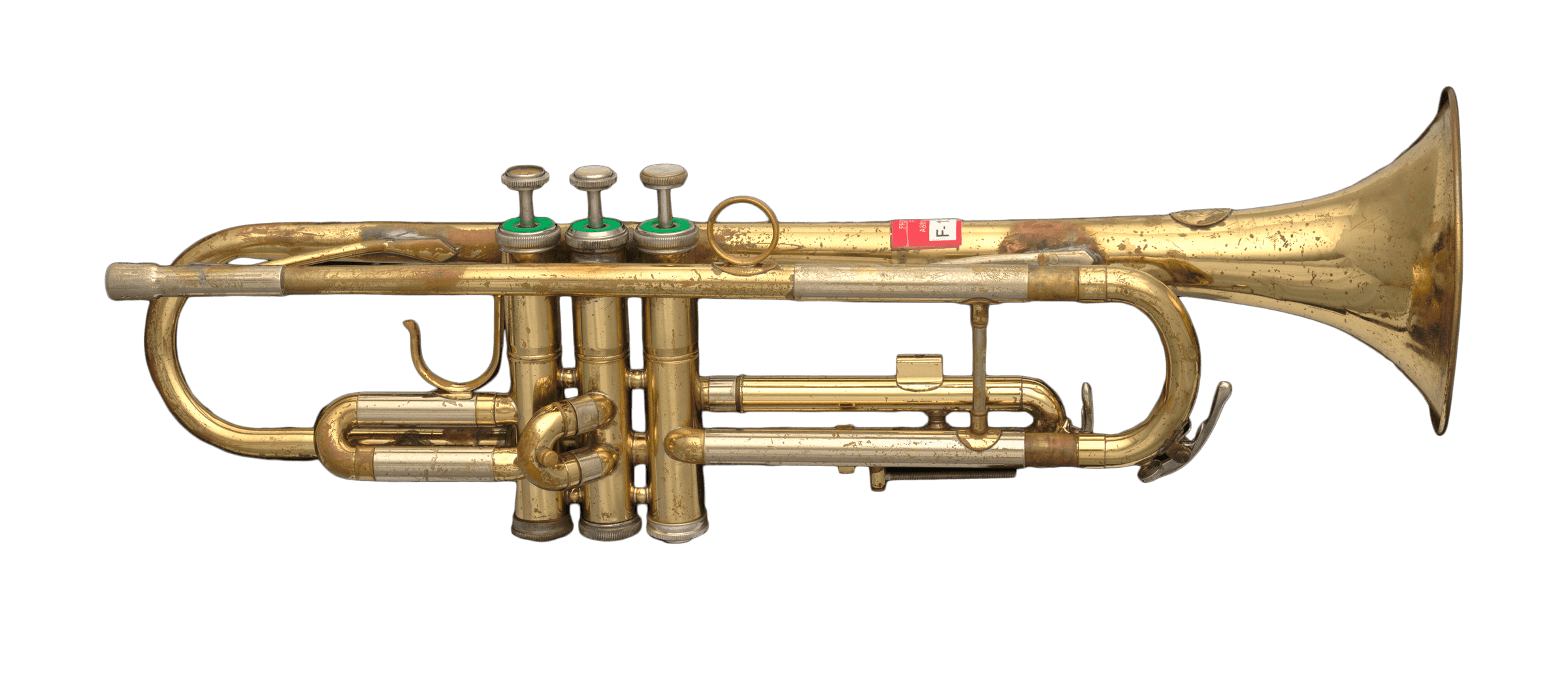 A Holton B-flat trumpet used by the Florida A&M University Marching Band.
