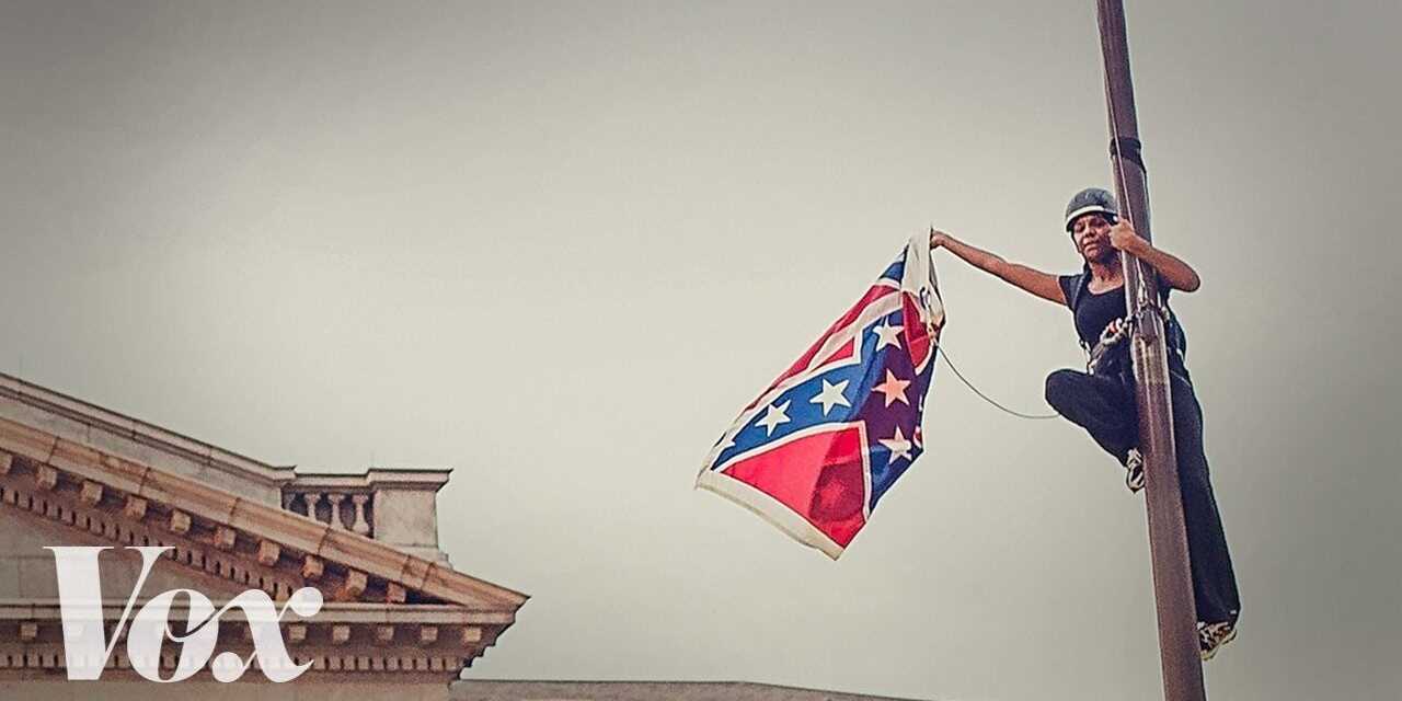Activist Bree Newsome climbed up the flag pole to take down the Confederate Flag at South Carolina Statehouse