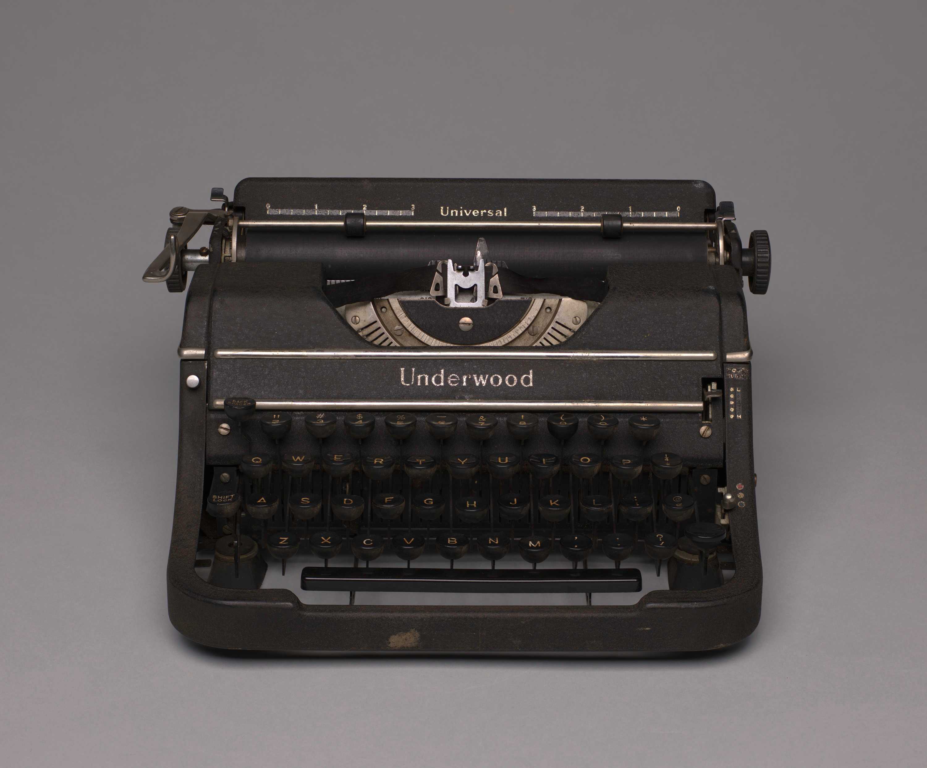 Image of a typewriter from the Nation of Islam’s Temple No. 7, Harlem, New York.