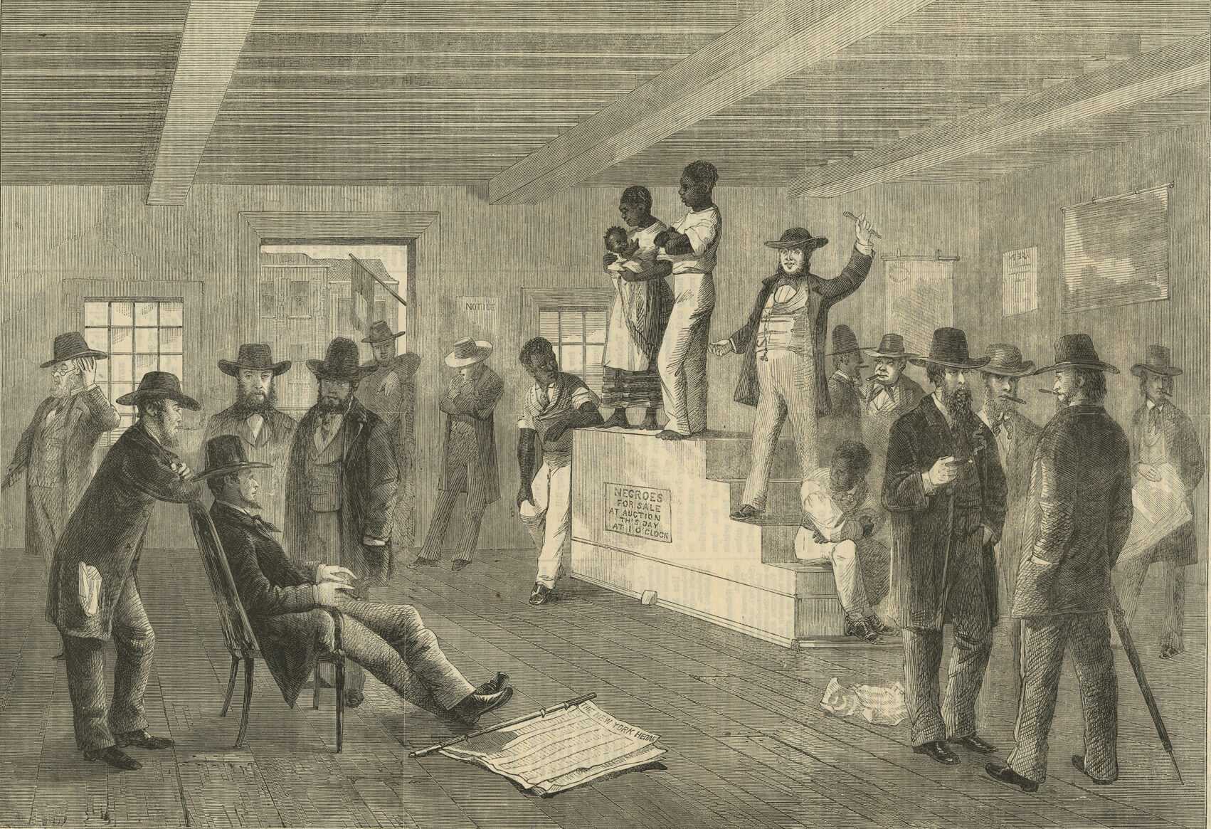 Illustration of slave auction
