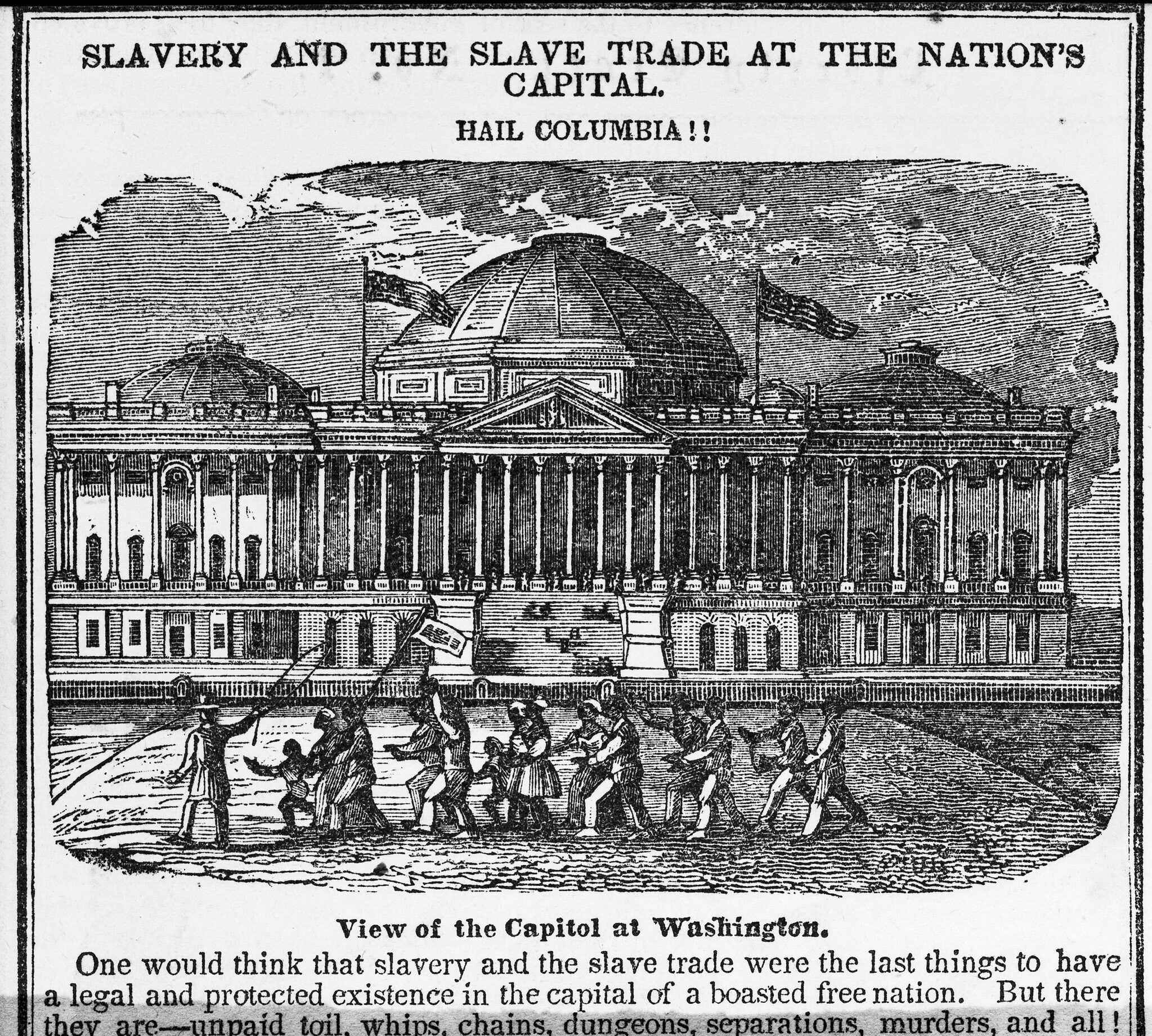 Illustration of slave trade in Washington, DC