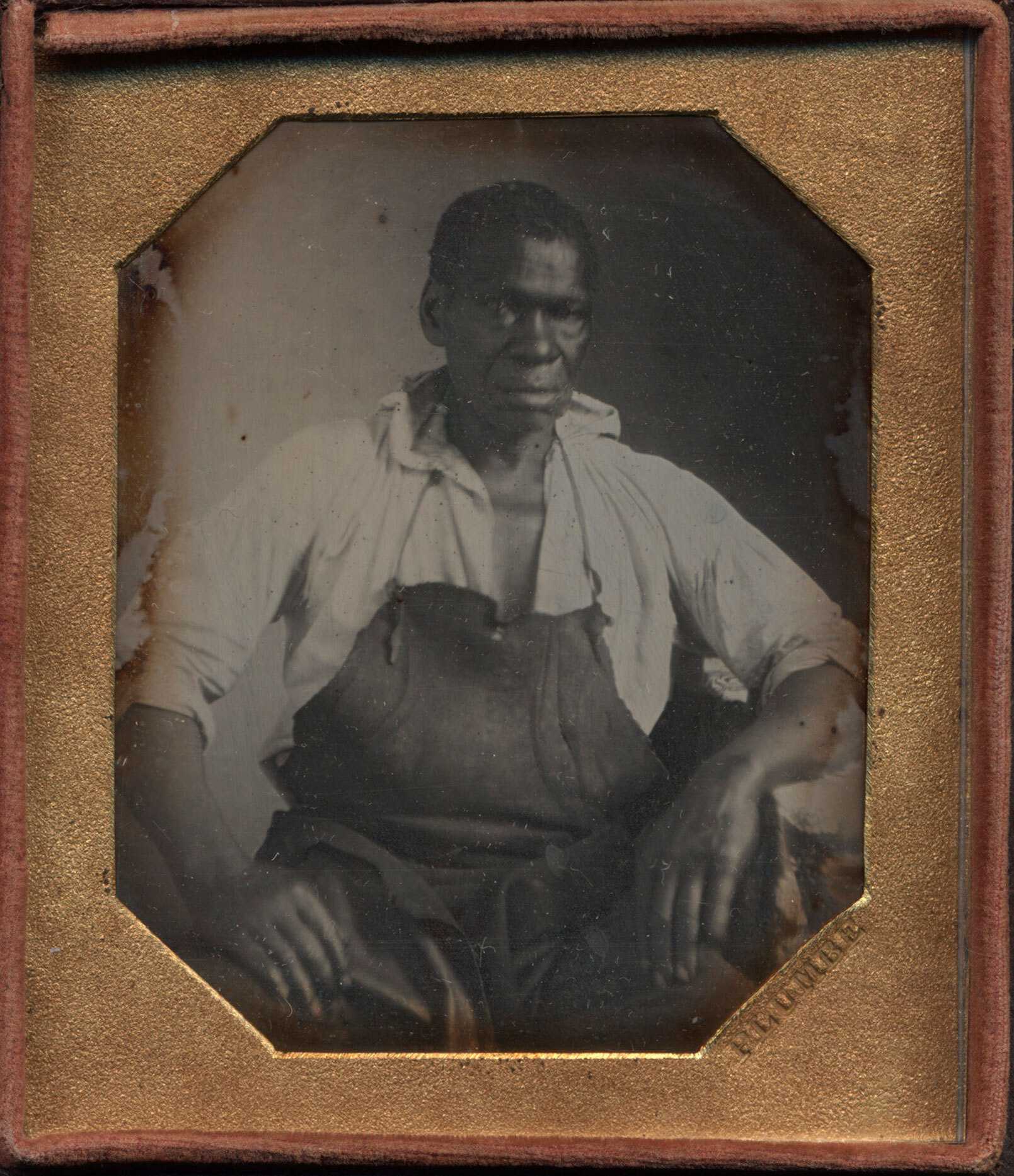 Photograph of Isaac Jefferson in black and gold case