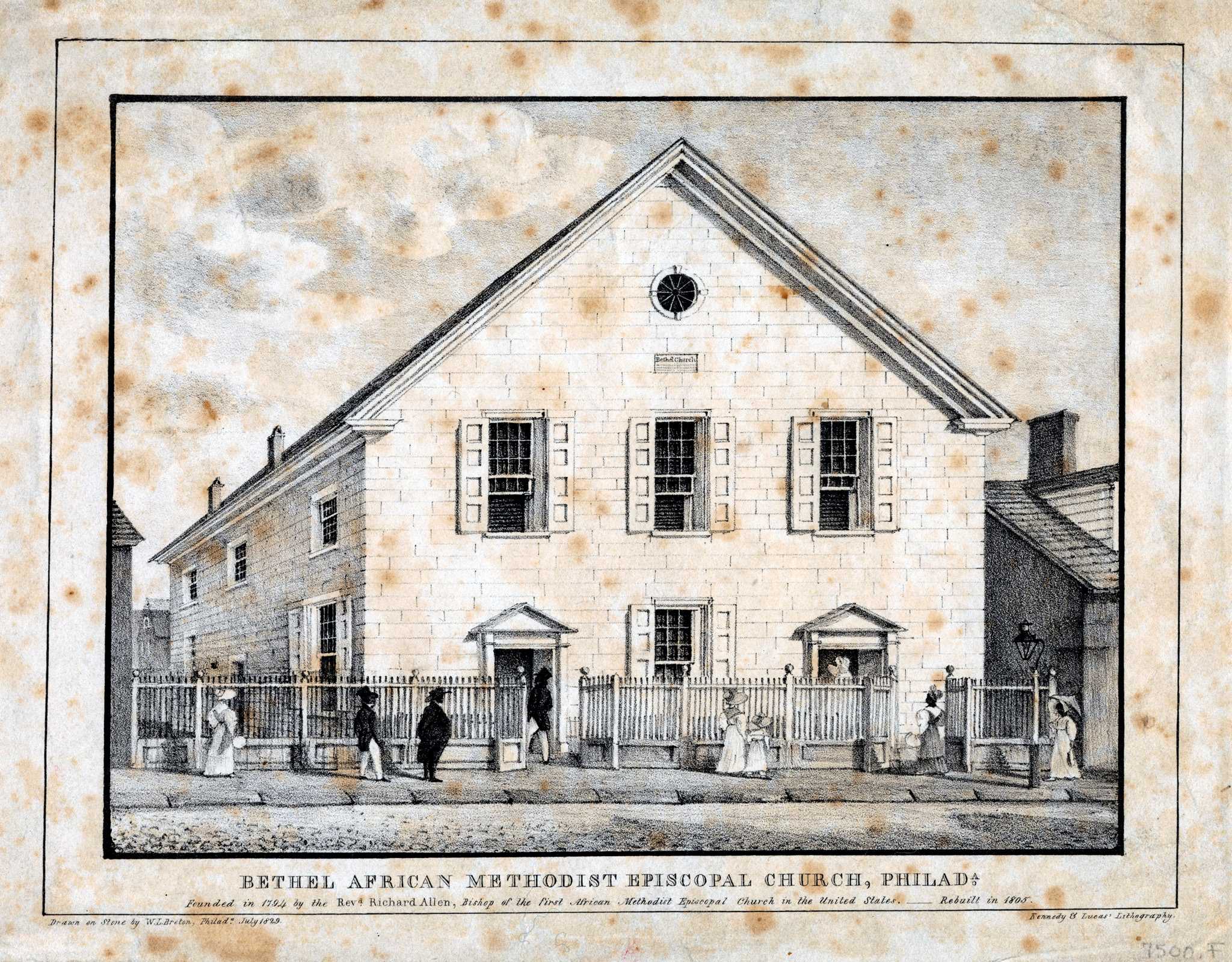 Illustration of Mother Bethel A. M. E. Church, Philadelphia