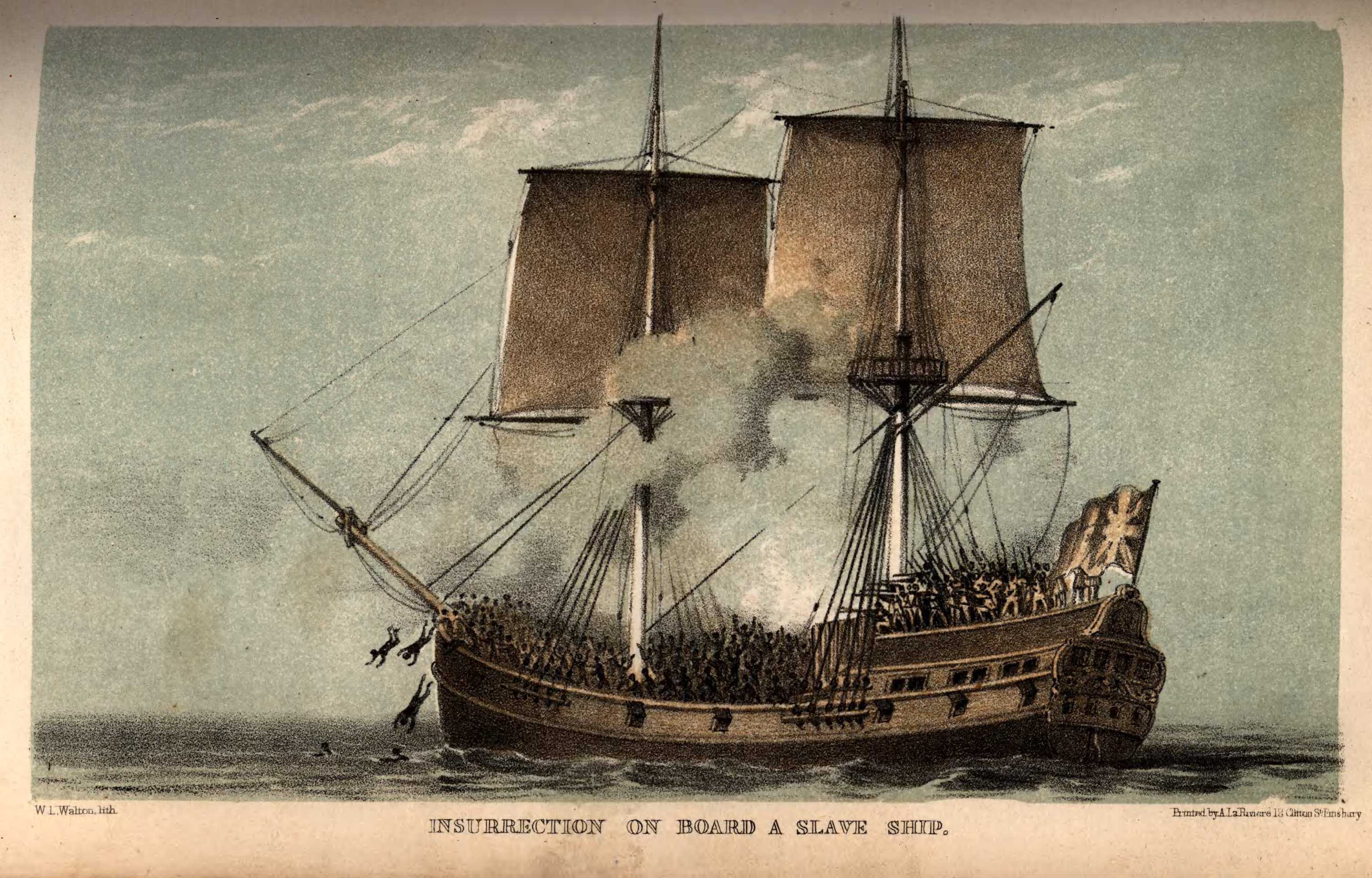 Painting of an insurrection aboard a ship