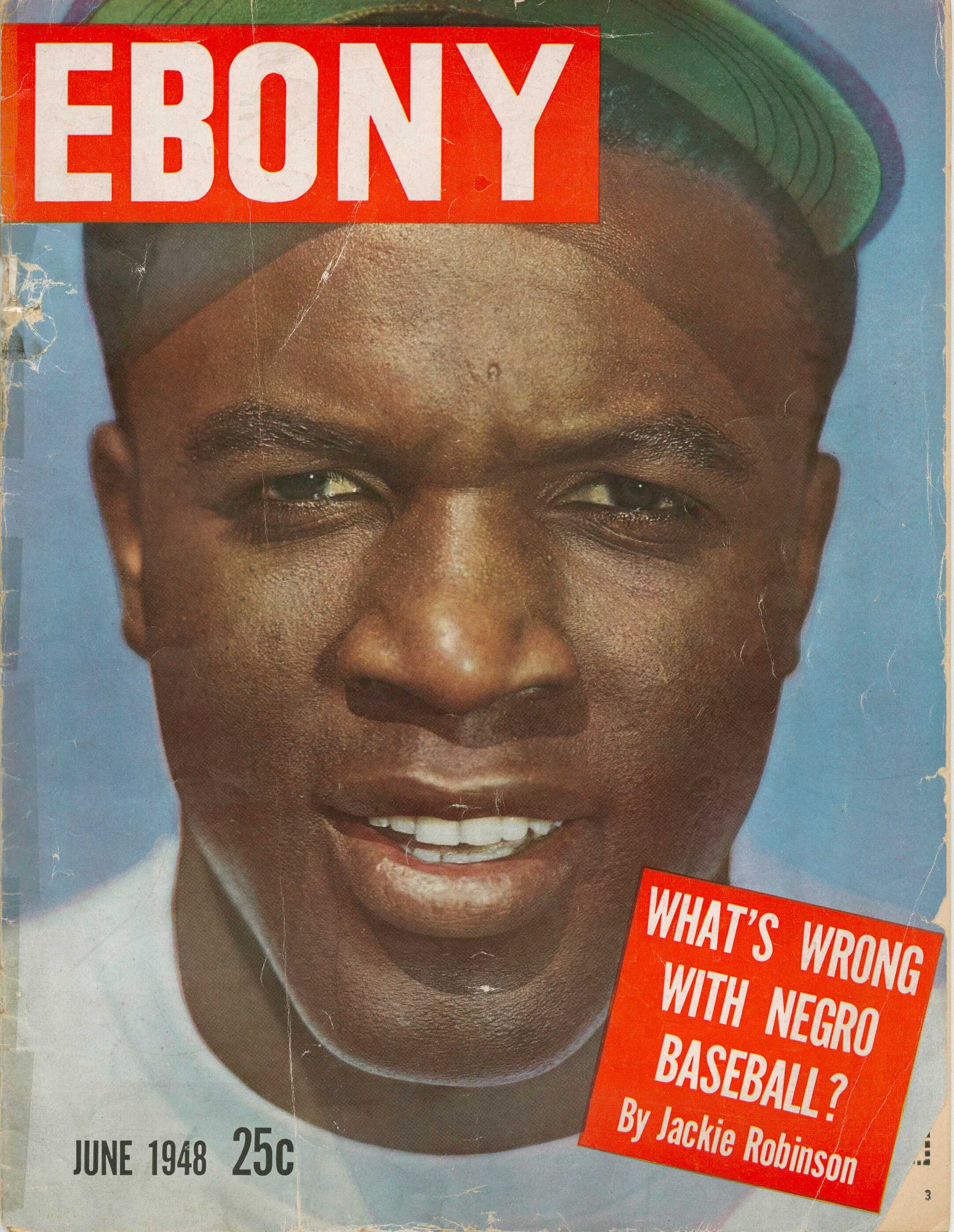 The June 1948 issue of Ebony magazine featuring a cover story written by Jackie Robinson.
