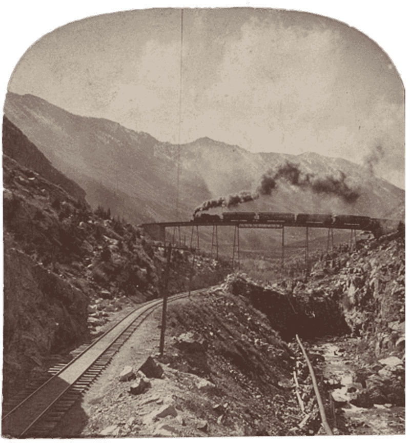 Black and white photograph of the Loop