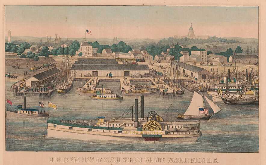 Illustration of Sixth Street Wharf