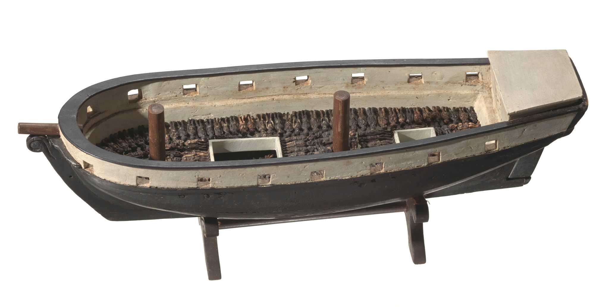 Image of a folk-art model of a slave ship