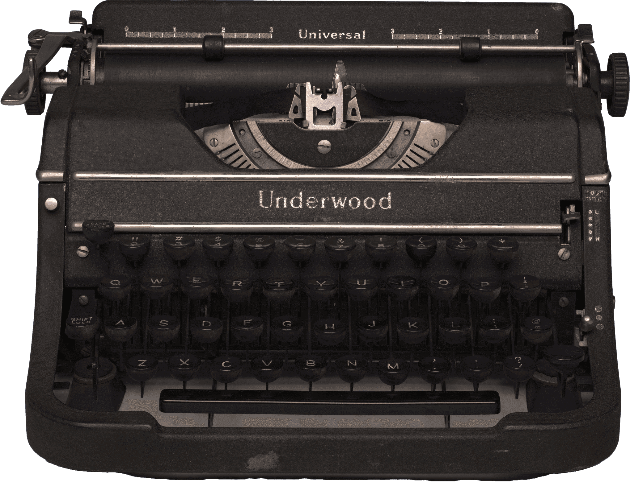 Image of a typewriter from the Nation of Islam’s Temple No. 7, Harlem, New York.