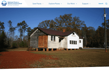 Screenshot of Rosenwald Schools National Trust for Historic Preservation site