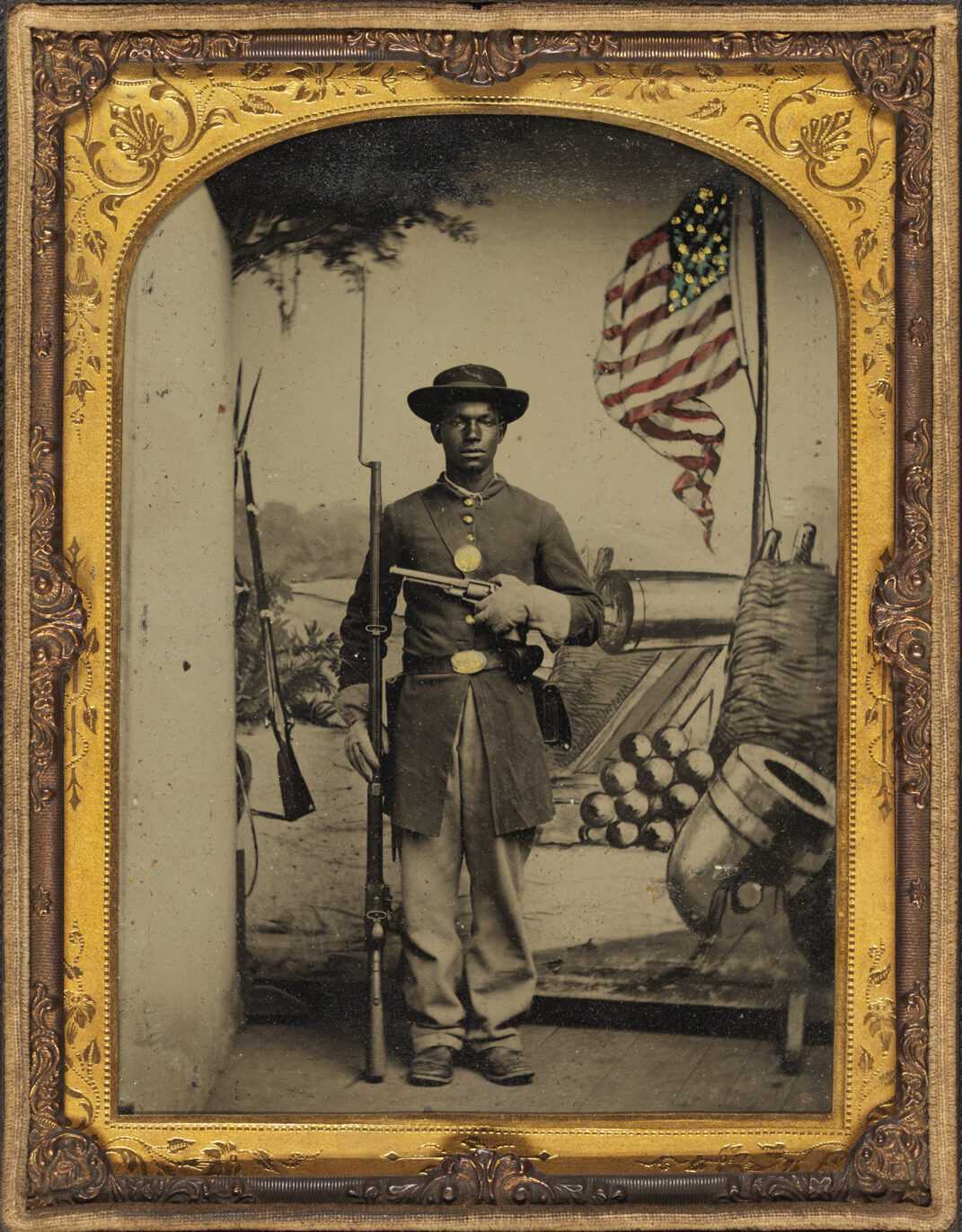 Photograph of Unidentified African American Soldier