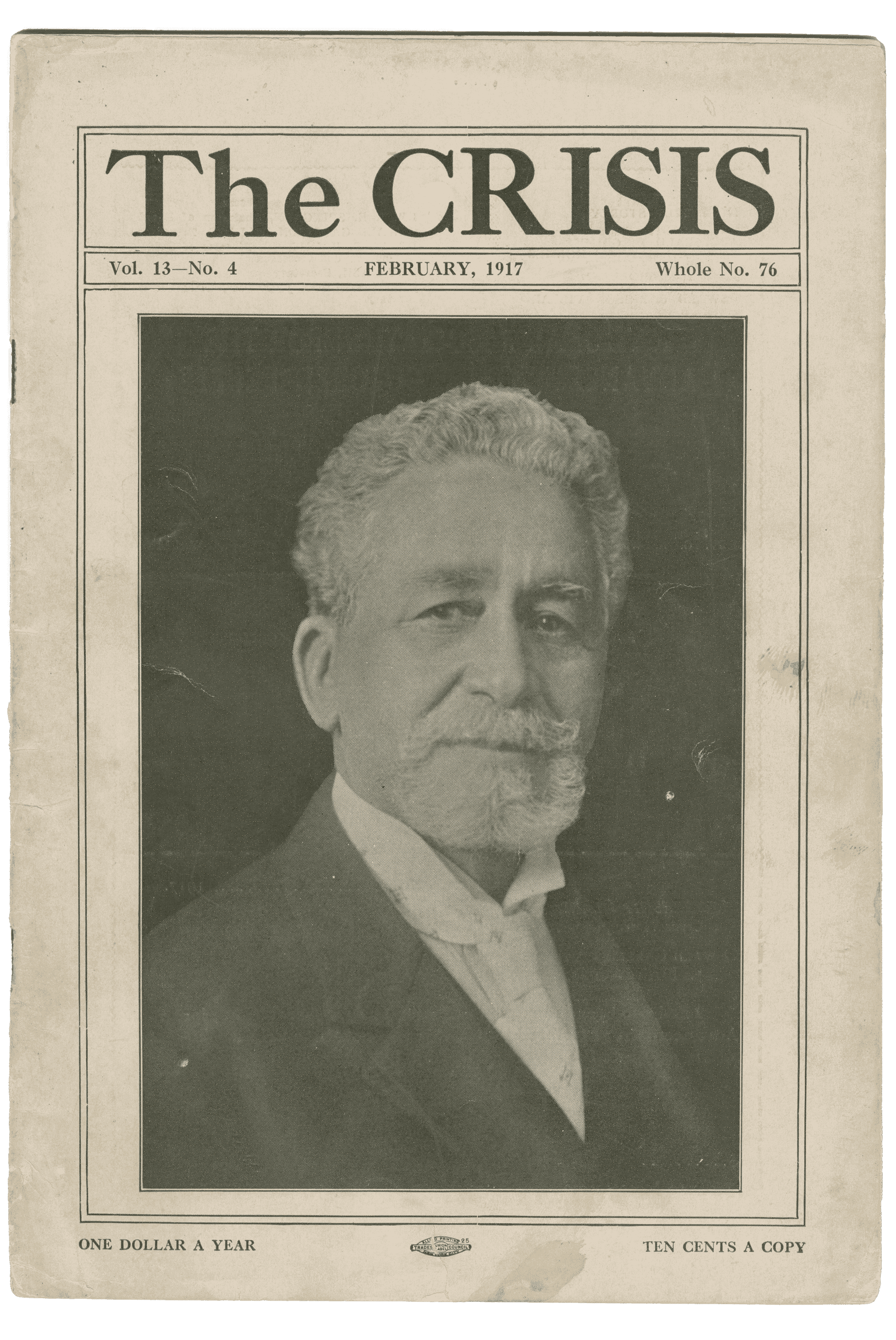 The February 1917 (Vol. 13 No. 4) issue of The Crisis.