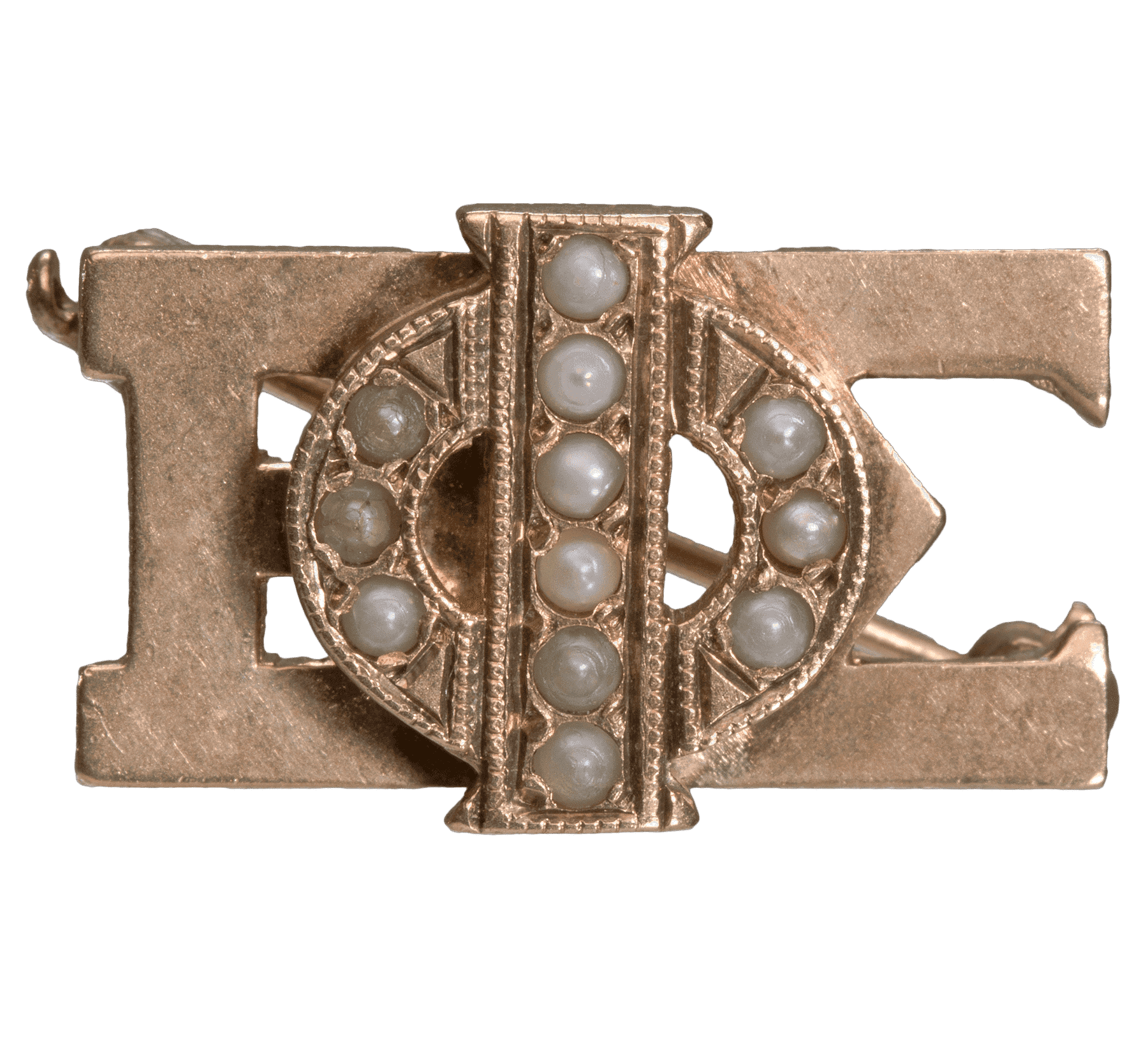 Phi Beta Sigma fraternity pin from the Epsilon Alpha Chapter at Dillard Univerisity, New Orleans.